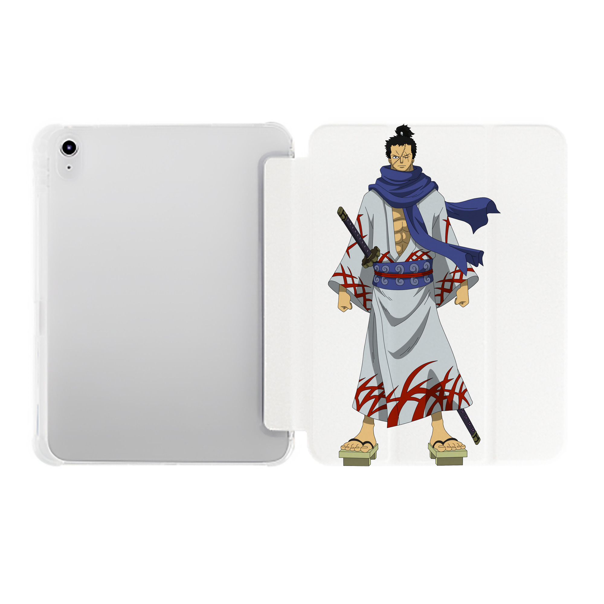 （画像用） ワンピース ロロノア・ゾロ ONE PIECE Roronoa Zoro IPad ケース ペン収納付き 三つ折りスタンド PUレザー×シリコン 対応機種9.5/10.5/10.9インチ
